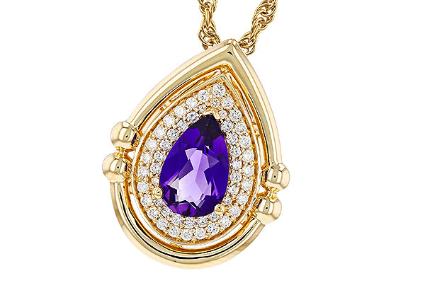 B321-64500: NECKLACE .70 AMETHYST .86 TGW (8x5MM AMY)