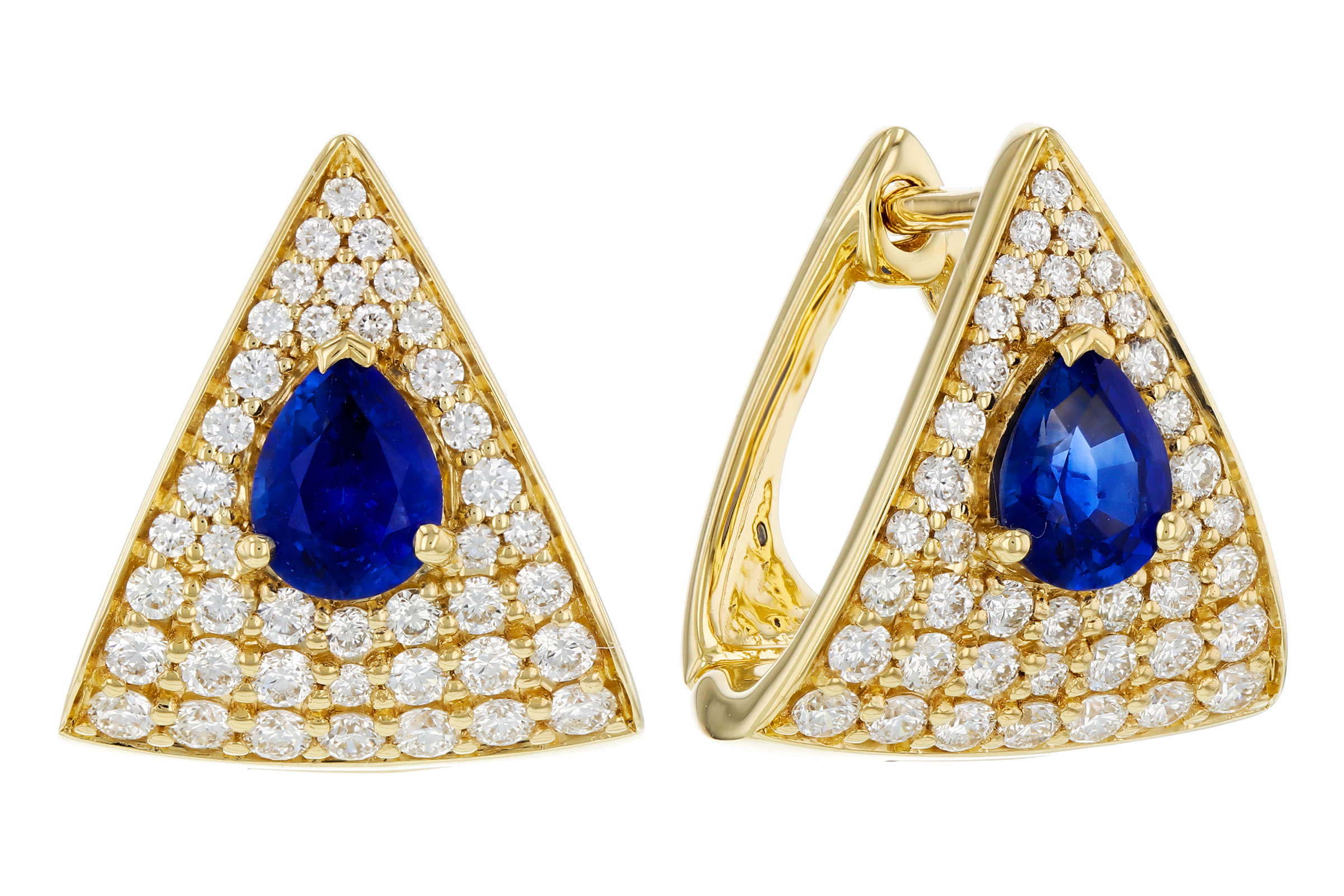 B321-66337: EARRINGS .65 TW SAPPHIRE 1.20 TGW (5x4MM SA)
