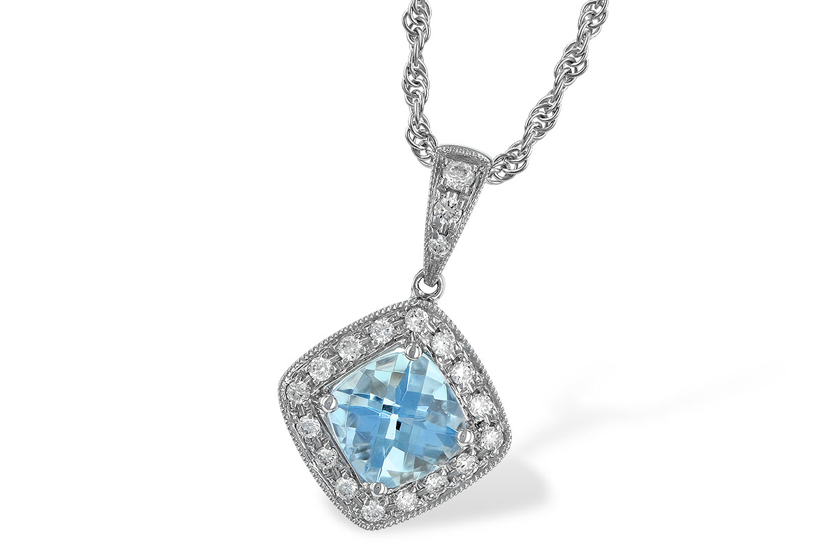 C052-55391: NECKLACE .80 AQUA .93 TGW