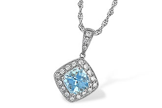 C052-55391: NECKLACE .80 AQUA .93 TGW