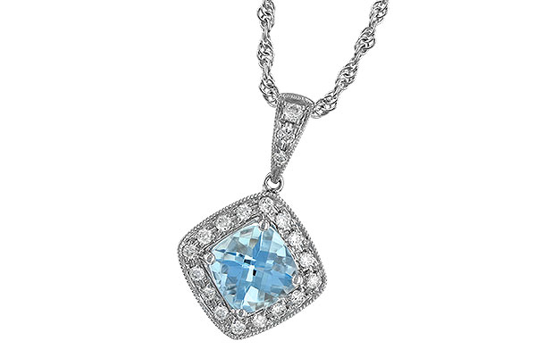 C052-55391: NECKLACE .80 AQUA .93 TGW