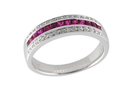 C232-56318: LDS WED RG .50 RUBY .61 TGW