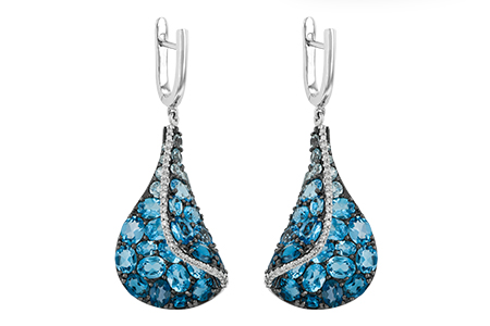C233-50837: EARR 6.86 BLUE TOPAZ 7.05 TGW