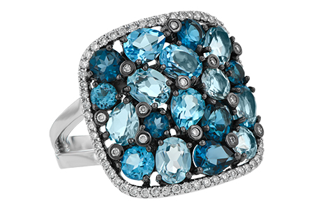 C233-50846: LDS RG 3.67 BLUE TOPAZ 3.94 TGW
