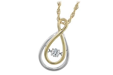 C234-45364: NECKLACE .14 BR (YG TRIM)