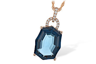 C235-36355: NECK 11.75 LONDON BLUE TOPAZ 11.85 TGW
