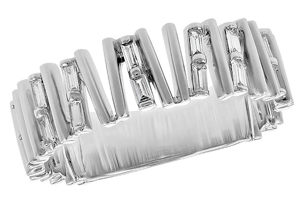 C236-23555: LDS DIA WED RG .24 TW BAGUETTES