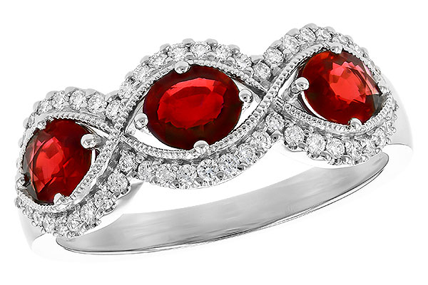 C318-95418: LDS WED RG 1.10 TW RUBY 1.35 TGW (6x4MM RUBY)