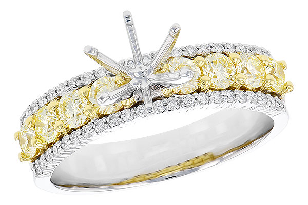 C318-99909: LDS SEMI DIA RG .72 TW YELLOW DIAS .92 TW