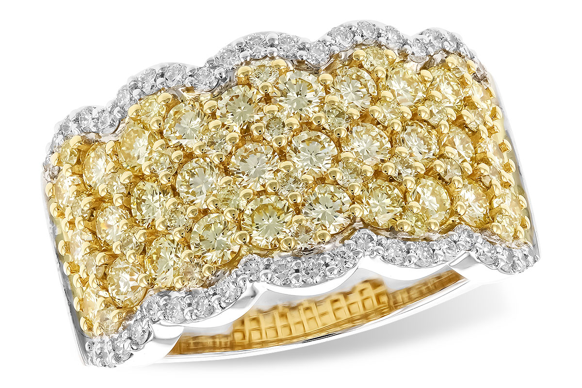 C319-84464: LDS DIA WED RG 1.90 YELLOW DIAS 2.20 TW