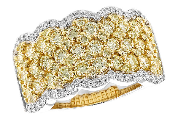 C319-84464: LDS DIA WED RG 1.90 YELLOW DIAS 2.20 TW