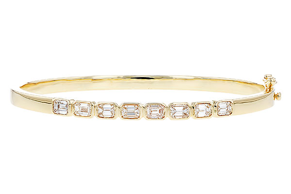 C319-85409: BANGLE 2.00 TW EMERALD CUTS