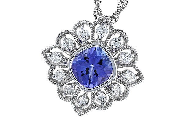 C319-85446: NECK .98 TANZANITE 1.24 TGW (6MM TANZ)