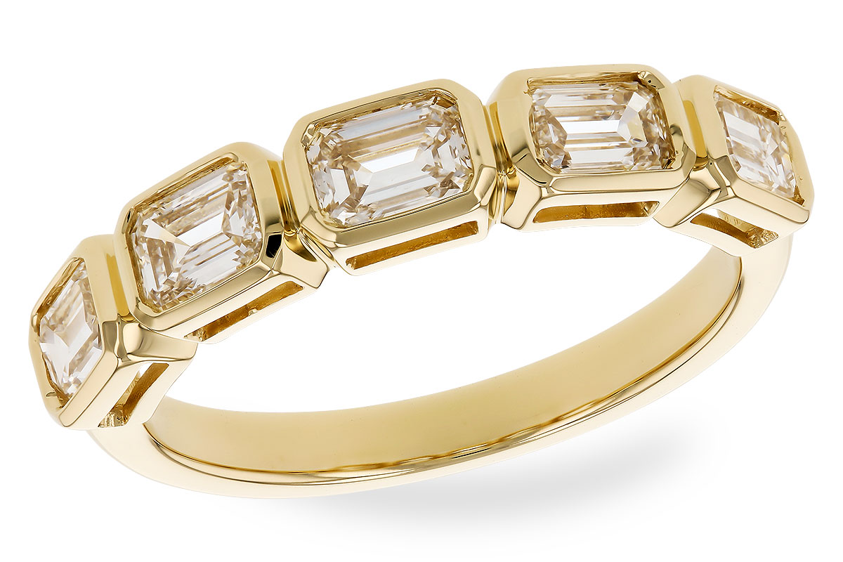 C319-87264: LDS DIA WED RG 1.20 TW EMERALD CUTS