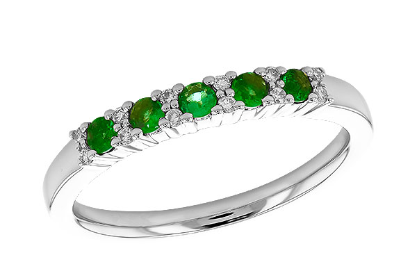 C319-89973: LDS WED RG .20 EMERALD .27 TGW