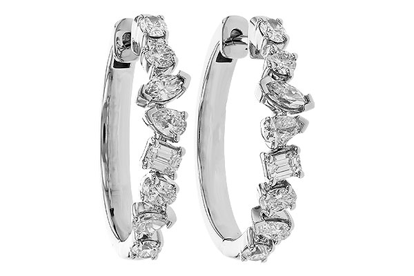 C319-90818: EARRINGS 1.15 TW FANCY CUT DIAS