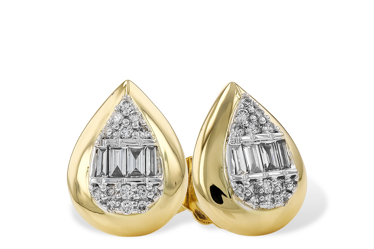 C319-90837: EARRINGS .09 BAG .18 TW