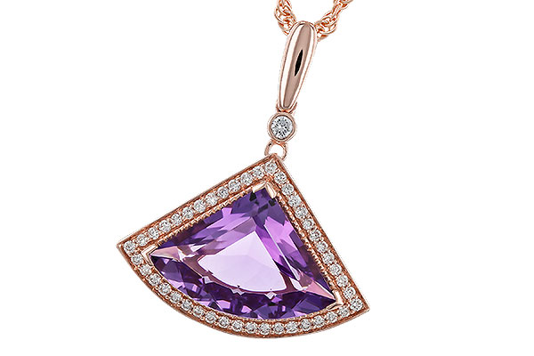 C320-75373: NECKLACE 2.80 AMETHYST 2.97 TGW