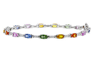 C320-75437: BRACELET 4.76 MULTI-COLOR SAPPH 5.08 TGW (7")