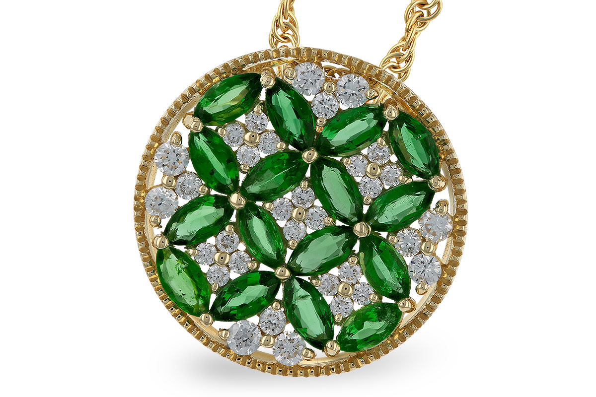 C320-75446: NECK 1.02 EMERALD TW 1.32 TGW
