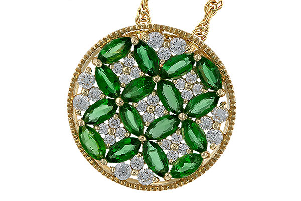 C320-75446: NECK 1.02 EMERALD TW 1.32 TGW