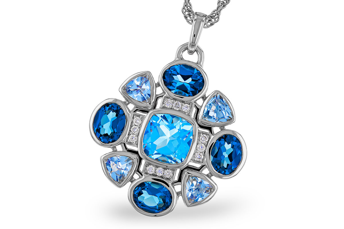 C320-76273: NECKLACE 3.19 TW BLUE TOPAZ 3.25 TGW