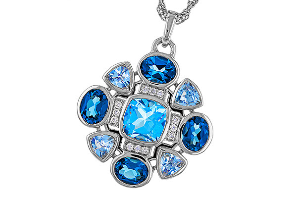 C320-76273: NECKLACE 3.19 TW BLUE TOPAZ 3.25 TGW