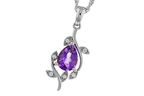 C320-76318: NECKLACE .88 AMETHYST .93 TGW (8x6MM AMY)