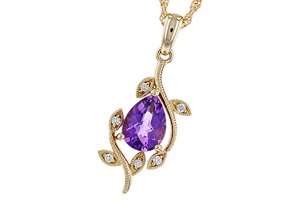 C320-76318: NECKLACE .88 AMETHYST .93 TGW (8x6MM AMY)