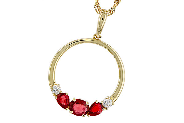 C320-77246: NECKLACE .79 RUBY .89 TGW