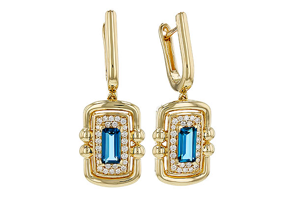 C321-64500: EARR .82 TW LONDON BLUE TOPAZ 1.00 TGW (6x3MM LBT)