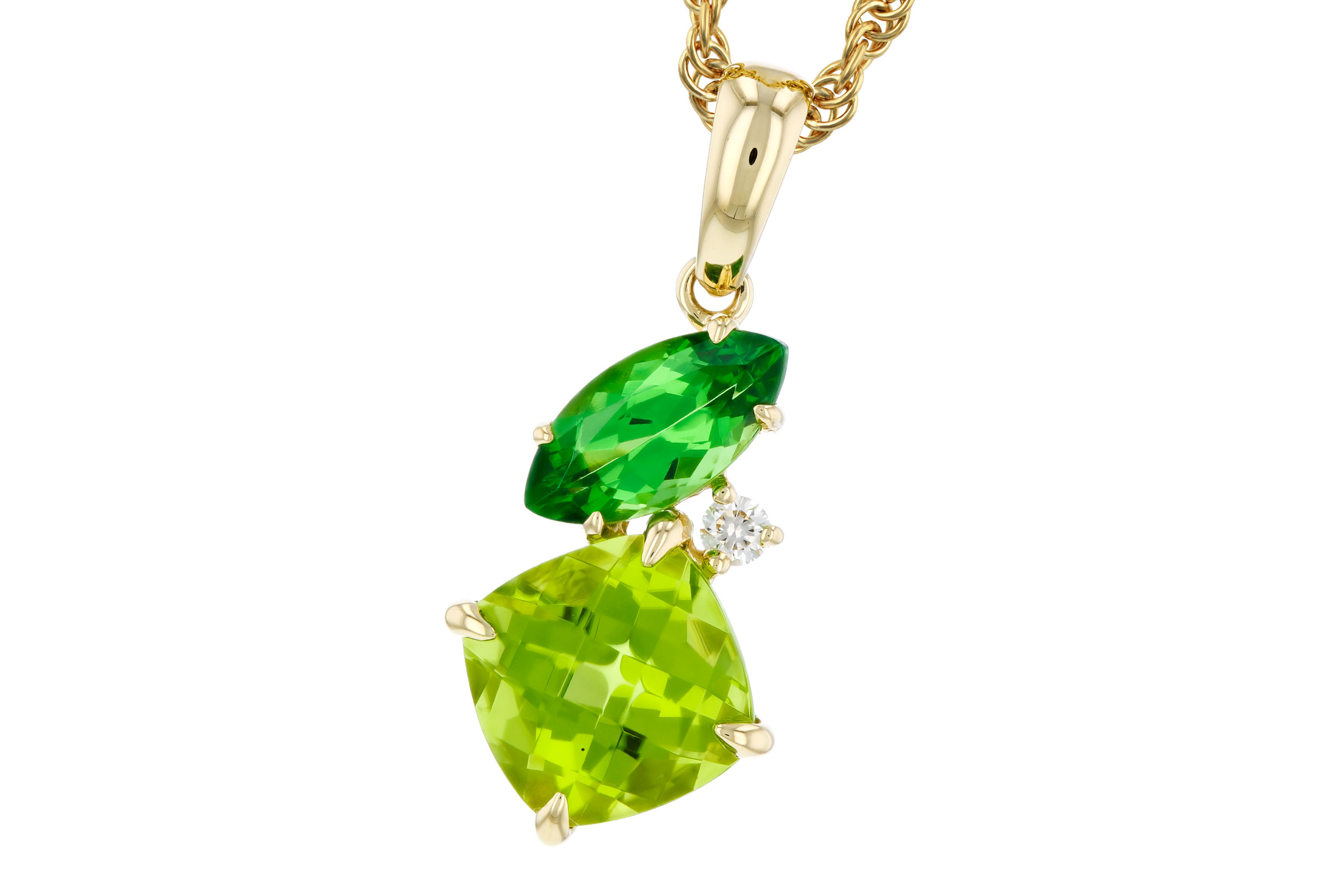 C321-67200: NECKLACE 1.97 TW SEMI-PREC (PER,TSAV) 2.00 TGW