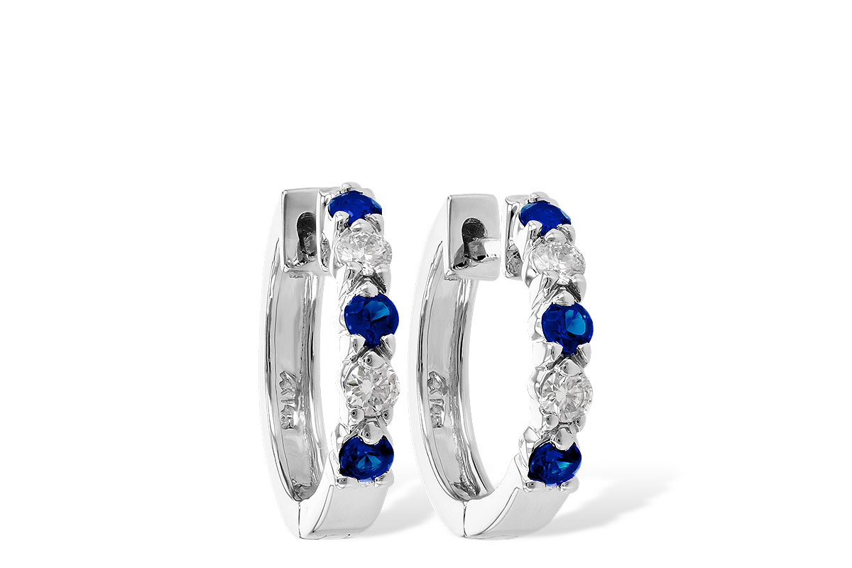 D047-12655: EARRINGS .33 SAPP .52 TGW