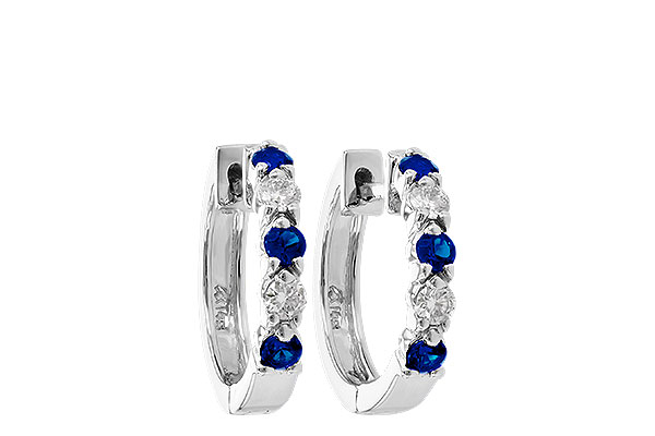 D047-12655: EARRINGS .33 SAPP .52 TGW