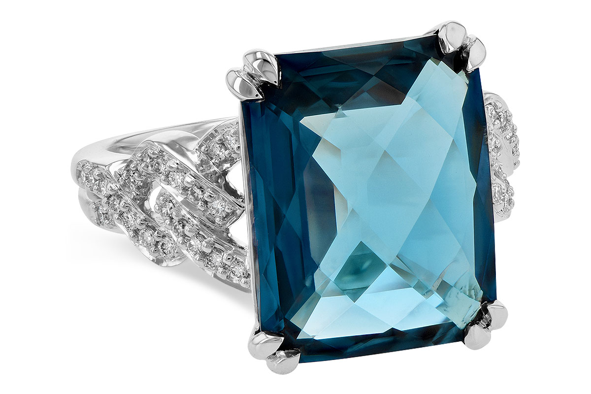 D236-19064: LDS RG 9.40 LONDON BLUE TOPAZ 9.60 TGW (15x12MM)