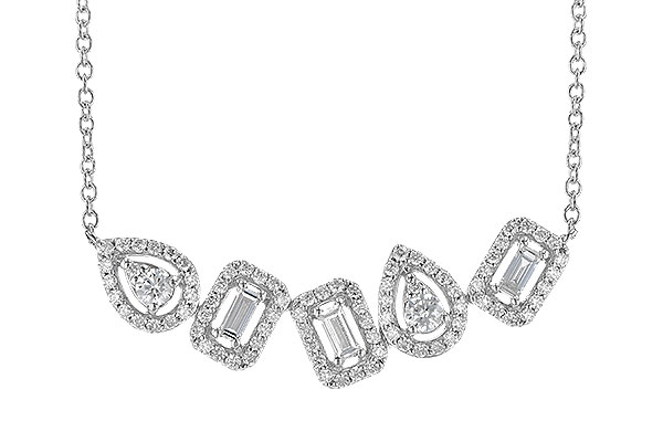 D318-95382: NECK .15 TW BAGUETTES .55 TW (18")