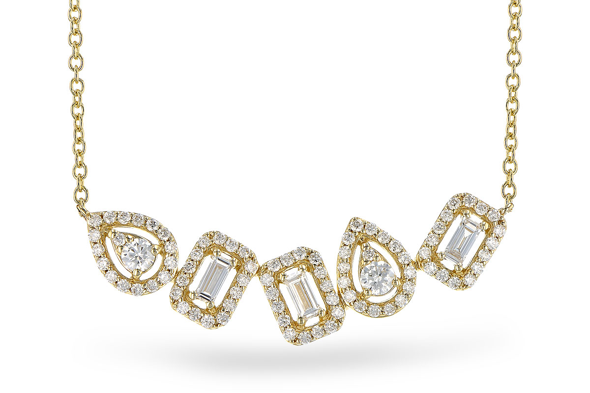 D318-95382: NECK .15 TW BAGUETTES .55 TW (18")