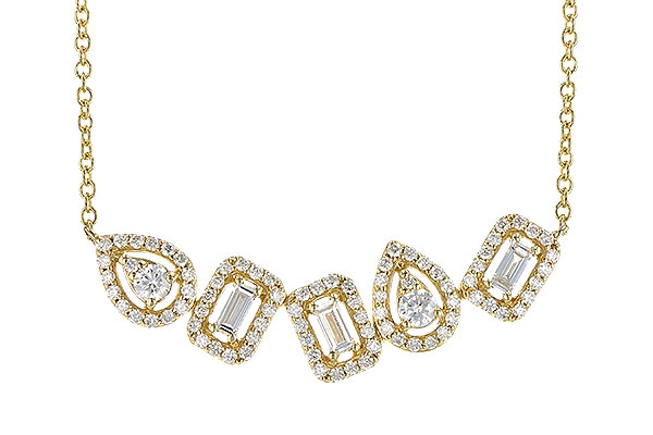 D318-95382: NECK .15 TW BAGUETTES .55 TW (18")