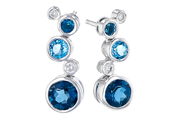 D318-98164: EARR 2.27 BLUE TOPAZ 2.40 TGW