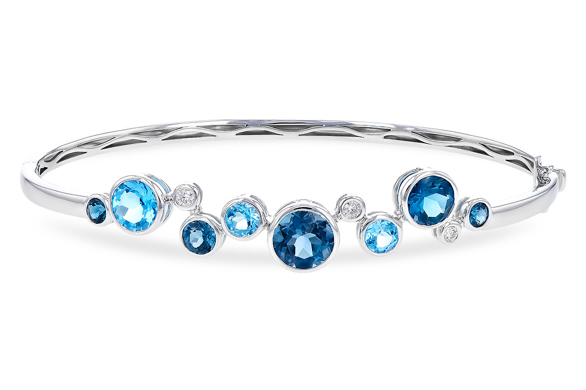 D319-82664: BANGLE 3.95 TW BLUE TOPAZ 4.06 TGW