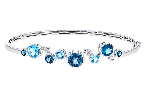 D319-82664: BANGLE 3.95 TW BLUE TOPAZ 4.06 TGW