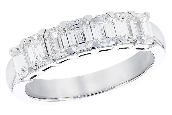 D319-83627: LDS DIA WED RG 1.66 TW (7 EMERALD CUTS)
