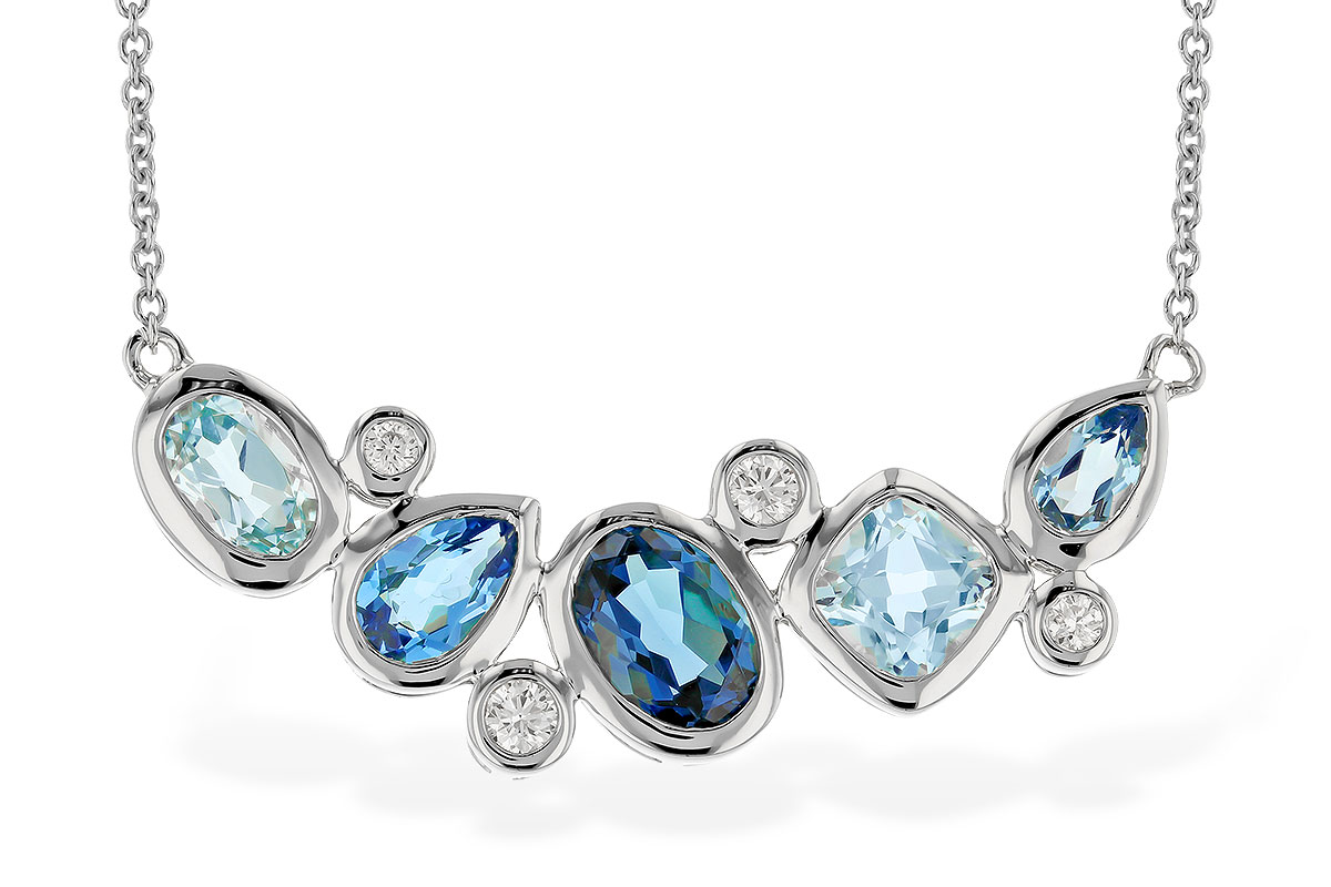 D319-88100: NECK 2.57 BLUE TOPAZ TW 2.72 TGW (18")