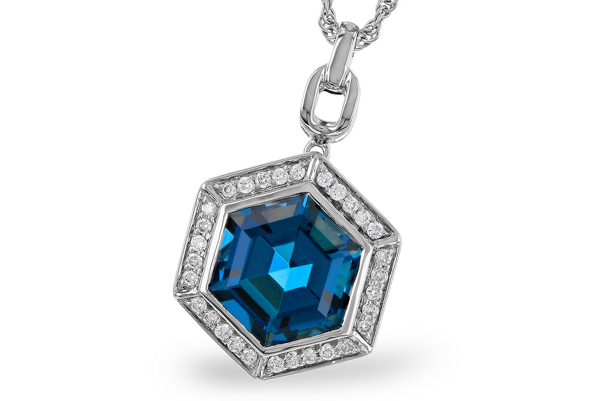 D320-75409: NECK 3.40 LONDON BLUE TOPAZ 3.55 TGW (9MM LBT)