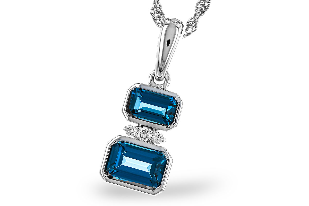D320-75418: NECK .95 TW LONDON BLUE TOPAZ .98 TGW