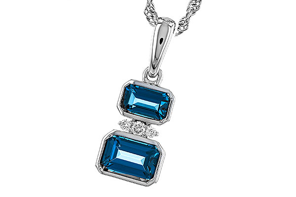 D320-75418: NECK .95 TW LONDON BLUE TOPAZ .98 TGW
