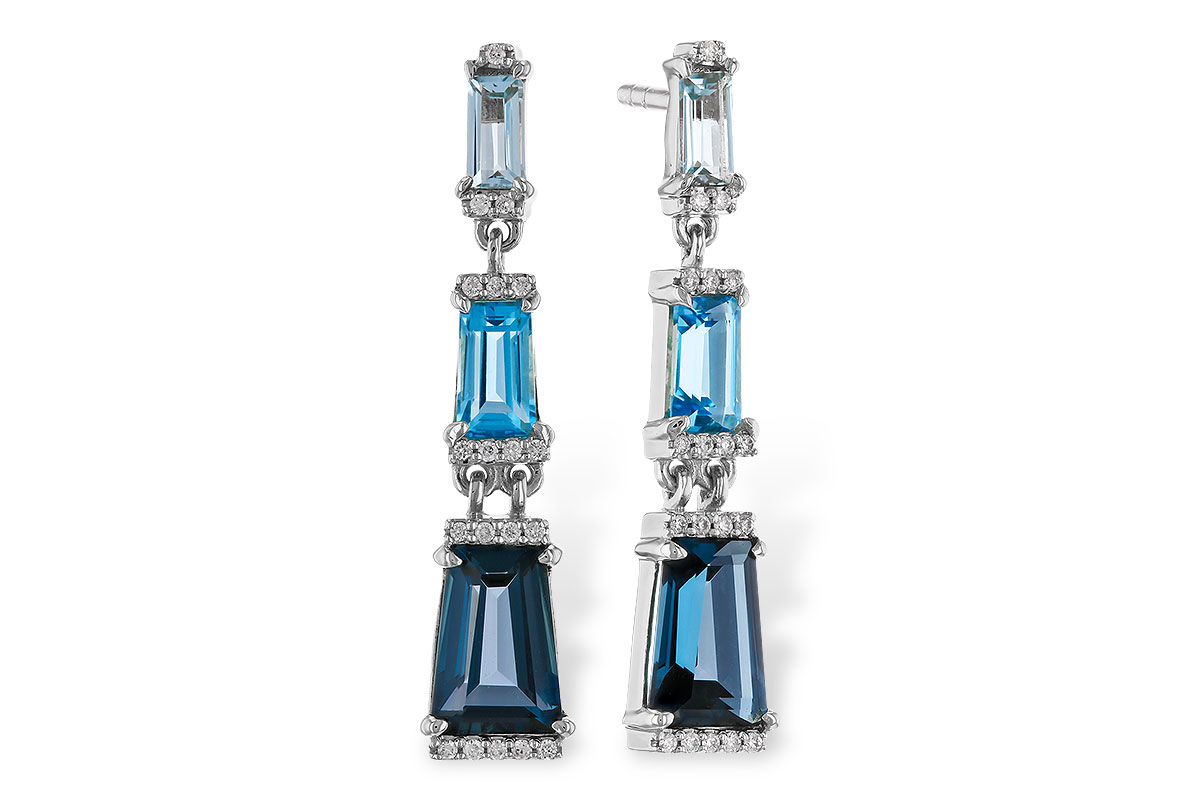 D320-77209: EARRINGS 2.55 BLUE TOPAZ 2.62 TGW