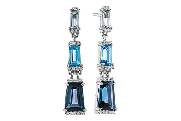 D320-77209: EARRINGS 2.55 BLUE TOPAZ 2.62 TGW