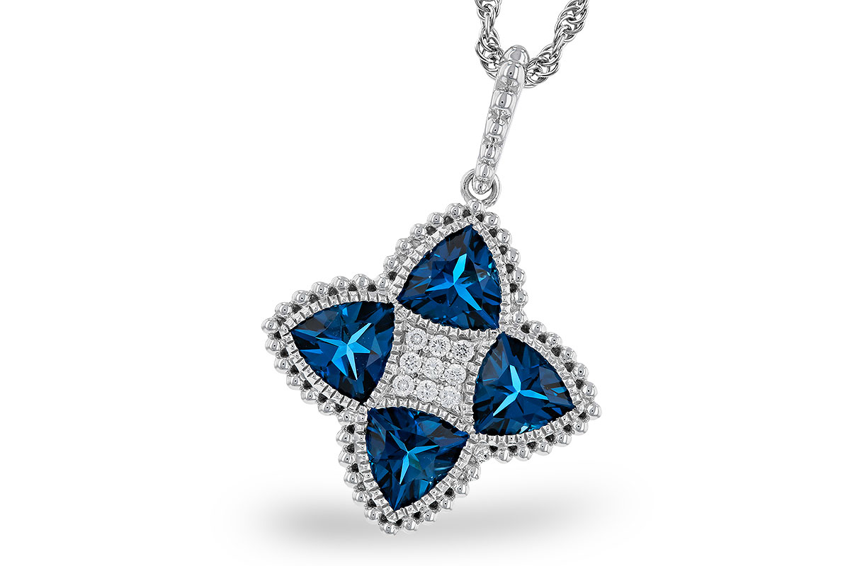 D320-78100: NECKLACE 2.79 LONDON BLUE TOPAZ 2.85 TGW