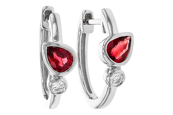 D320-78173: EARRINGS .48 RUBY .54 TGW